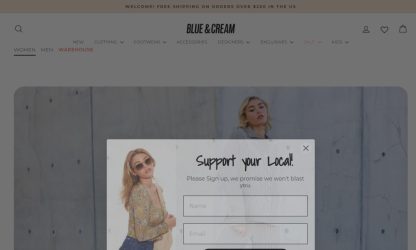 Blue and Cream